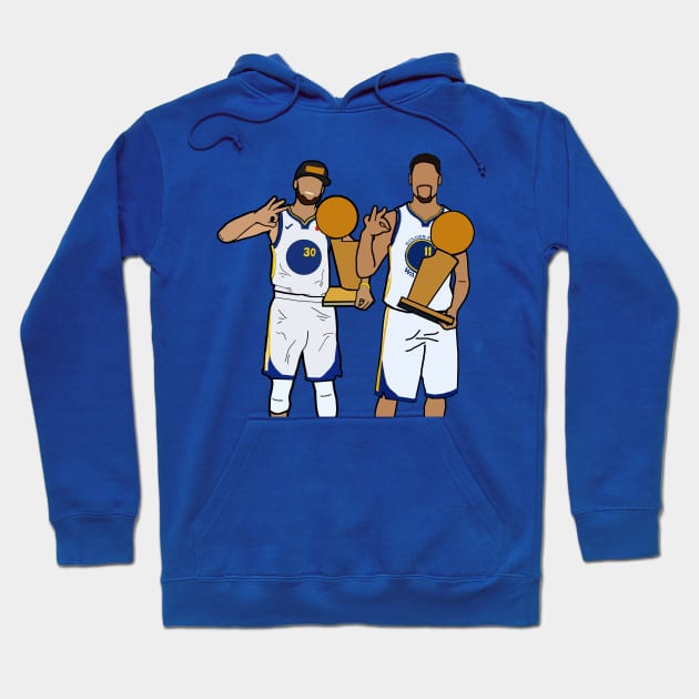 Steph Curry and Klay Thompson 'Splash Brothers' get a 3peat - NBA Golden State Warriors Hoodie by xavierjfong